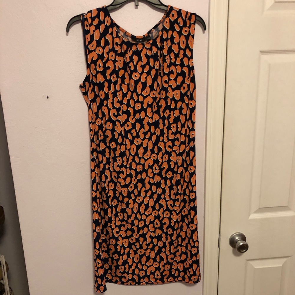 🍁 4/$16 🍁 APT 9 | Navy blue and pink leopard print dress